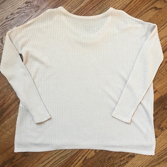 AEO Soft & Sexy Plush Cold Shoulder Waffle Top XS - Picture 5 of 8
